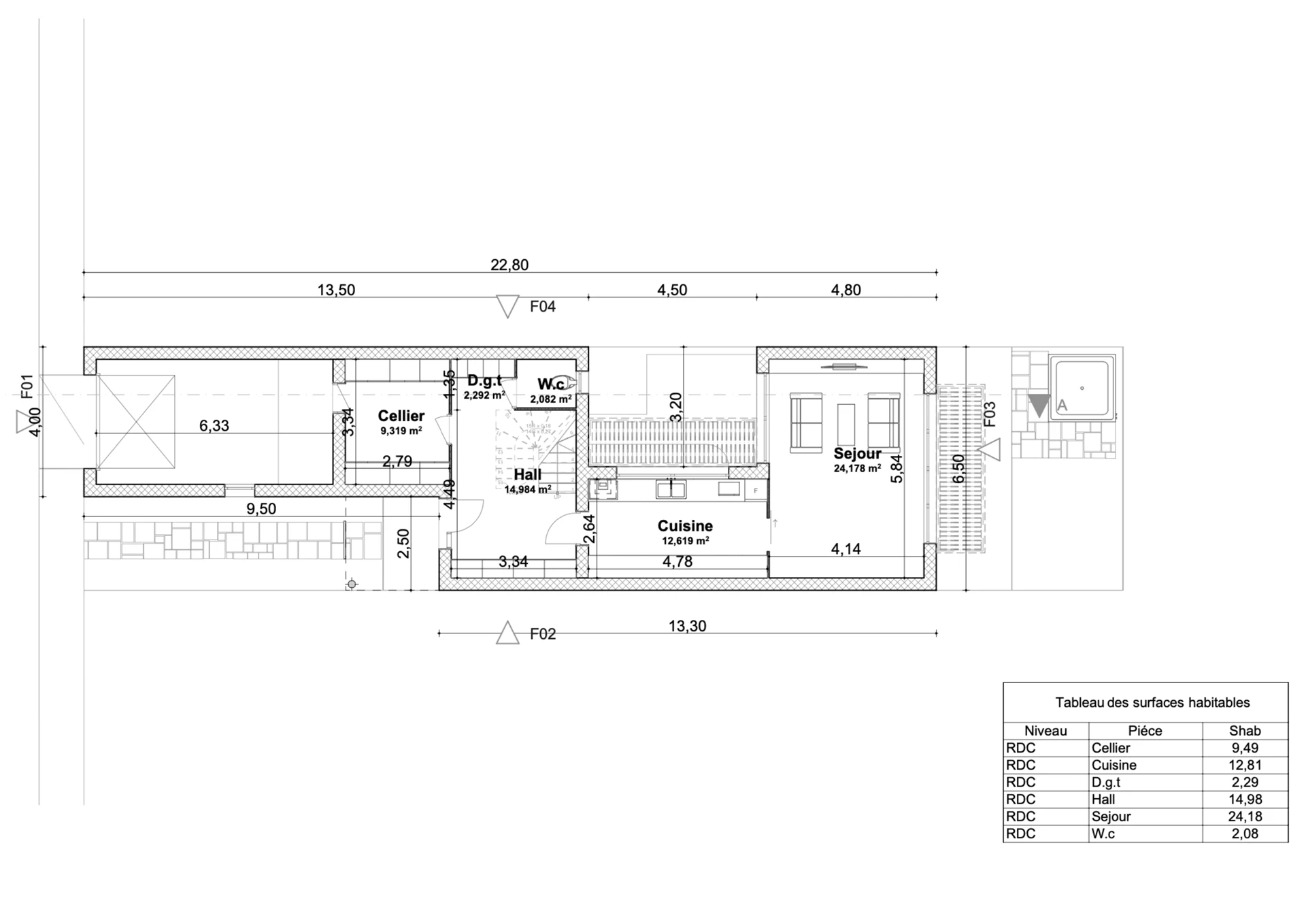 Rez-de-chaussée — plan