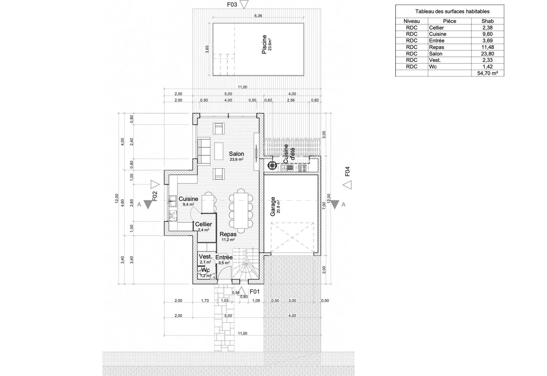 Rez-de-chaussée — plan
